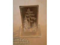 collector's stand holder plaque winter view ussr