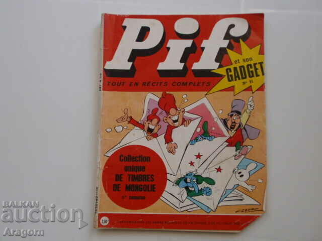 „Pif Gadget” 91 b/w „Rahan” (citiți descrierea); Piff, Rahan