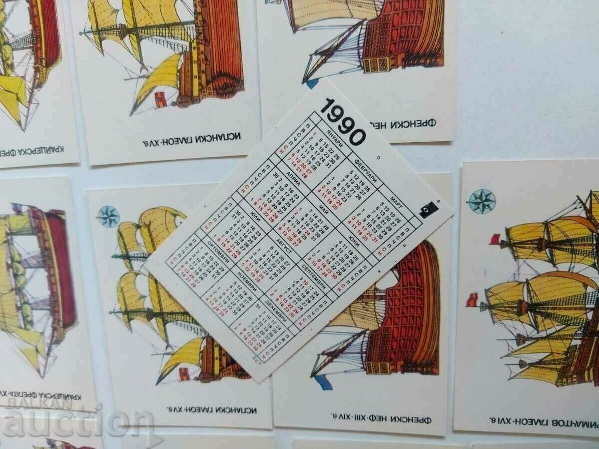 Auction  1990 SHIPS SHIP SERIES SOC CALENDARS CALENDAR LOT