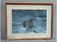 pictura, acuarela pe carton