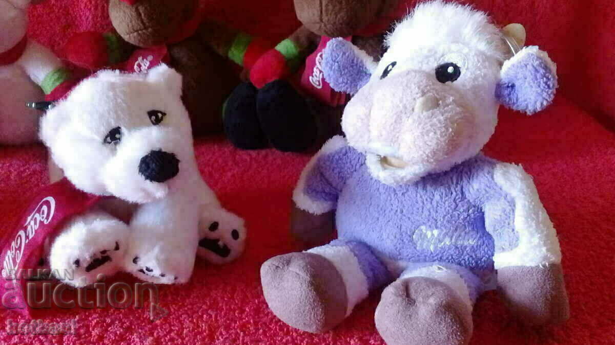 Plush toys dolls Coca Cola Milka - 5 Plush toys dolls Coca Cola Milka - 5