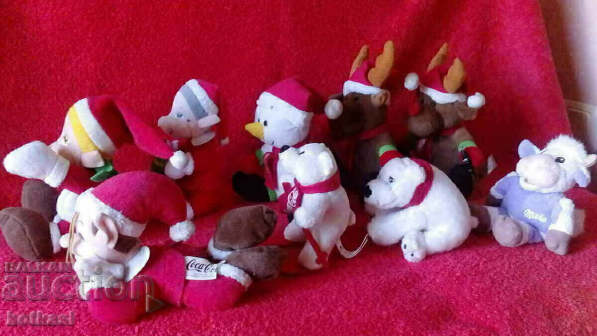 Plush toys dolls Coca Cola Milka - 7 Plush toys dolls Coca Cola Milka - 7