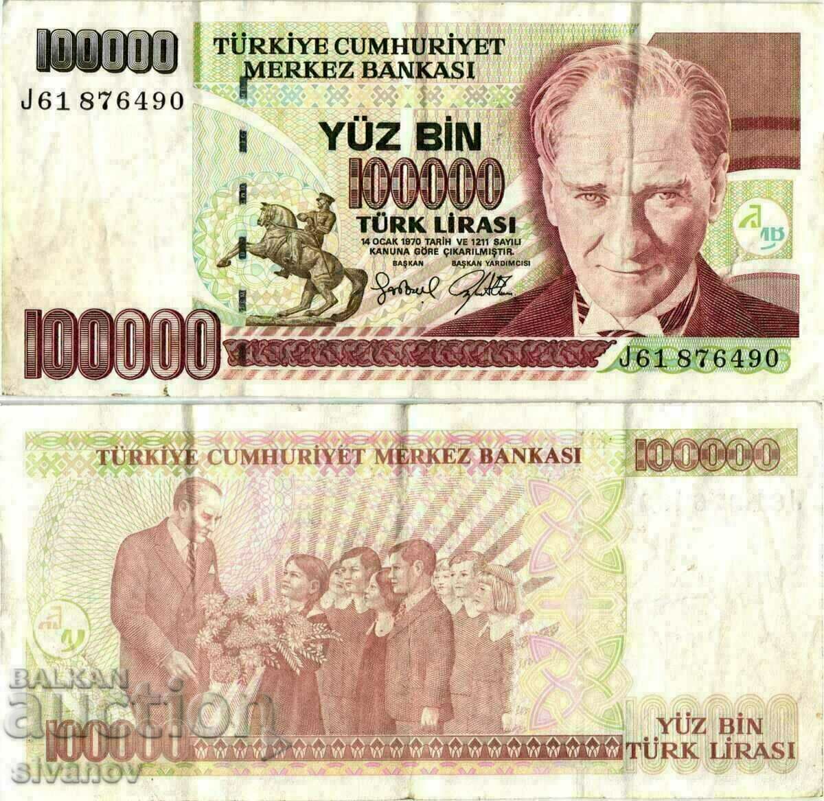 Turkey 100000 Lira 1970 (1997) #4160