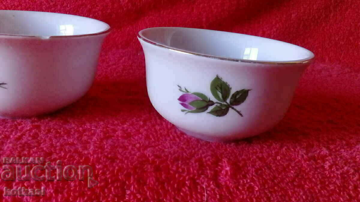 2 pcs old porcelain coffee cups without handles, "fildzhani" Bulgarian with price 25.50 BGN | € 13.04 2 pcs old porcelain coffee cups without handles, "fildzhani" Bulgarian with price 25.50 BGN | € 13.04