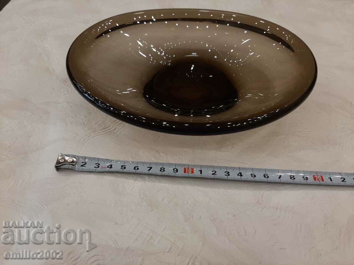 Γυάλινη φρουτιέρα ρετρό κοκ με τιμή 9.00 BGN | € 4.60