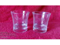 Лот 2 бр. стъклени кристални чаши Водка Собиески SOBIESKI