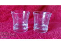 Лот 2 бр. стъклени кристални чаши Водка Собиески SOBIESKI