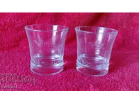 Lot 2 pcs. glass crystal glasses Vodka Sobieski SOBIESKI