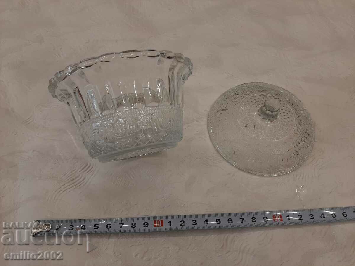 Γυάλινο μπολ ζάχαρης ρετρό social με τιμή 7.00 BGN | € 3.58 Γυάλινο μπολ ζάχαρης ρετρό social με τιμή 7.00 BGN | € 3.58