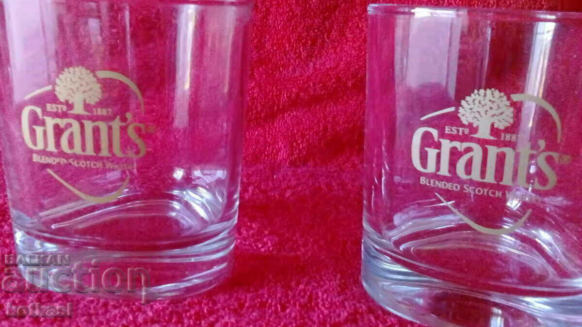 Auction  Lot of 2 Grants whiskey glasses