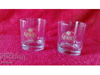 Lot of 2 Grants whiskey glasses