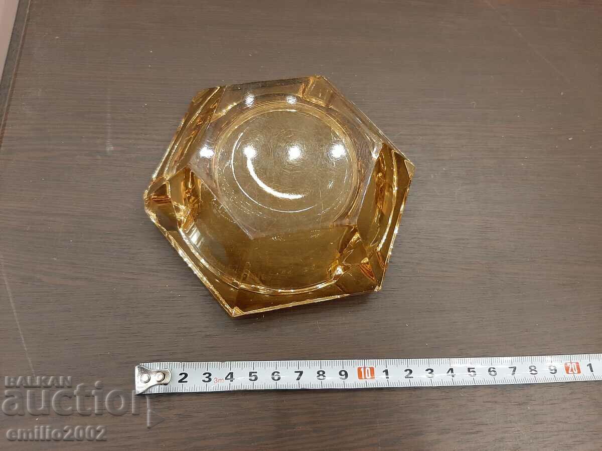 Auction Glass ashtray retro social Auction Glass ashtray retro social