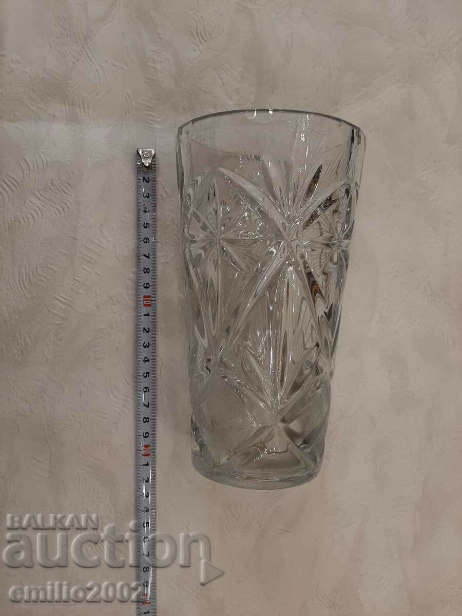 Стъклена ваза ретро соц