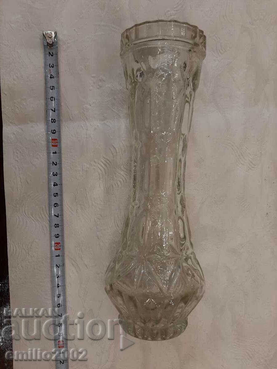 Стъклена ваза ретро соц
