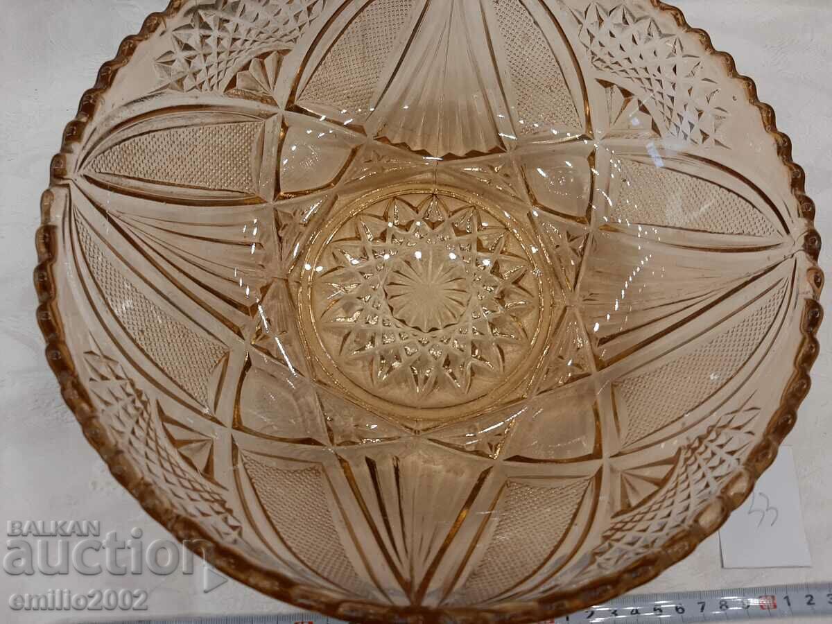 Glass fruit bowl retro soc 33 with price 9.00 BGN | € 4.60