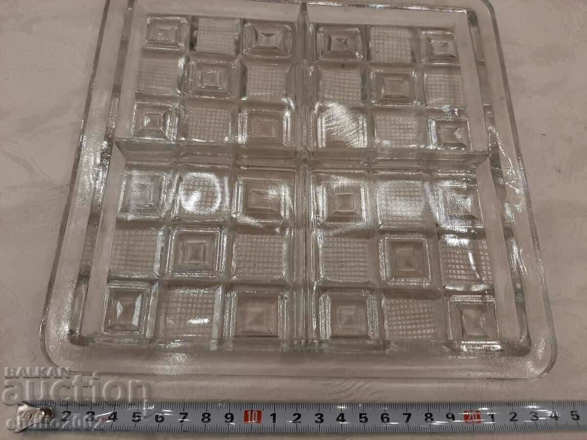 Glass cocktail plate retro soc with price 9.00 BGN | € 4.60 Glass cocktail plate retro soc with price 9.00 BGN | € 4.60