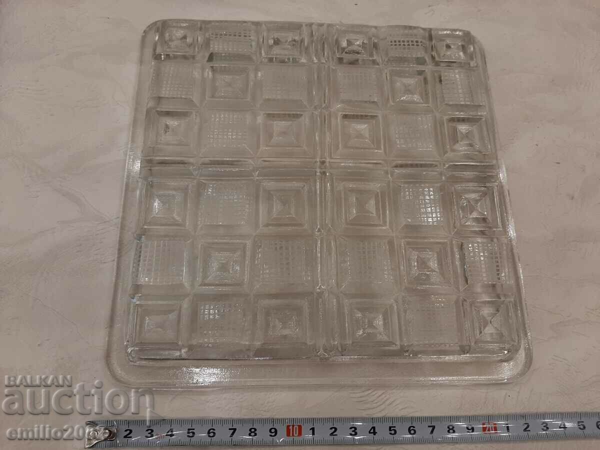 Auction Glass cocktail plate retro soc Auction Glass cocktail plate retro soc