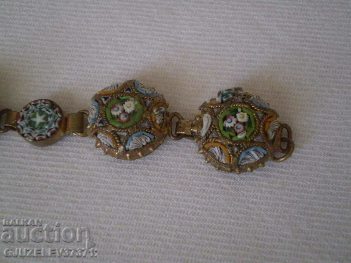 Antique Bracelet Venetian Mosaic Italy - 5 Antique Bracelet Venetian Mosaic Italy - 5