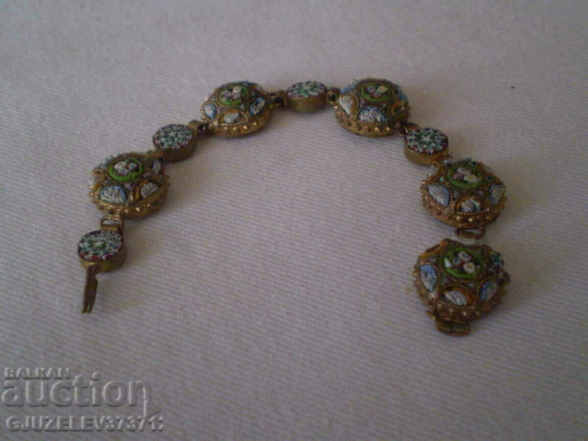 Antique Bracelet Venetian Mosaic Italy - 6 Antique Bracelet Venetian Mosaic Italy - 6
