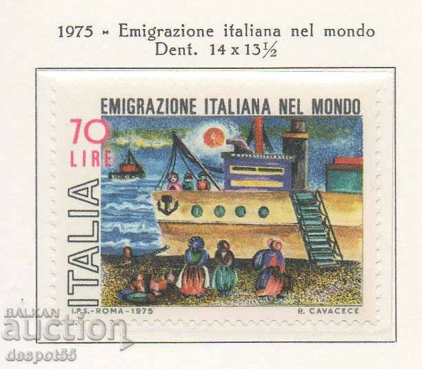 1975. Italy. The 100th anniversary of Italian emigration.