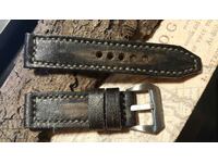 Leather Watch Strap 24mm Genuine Leather Handmade 199