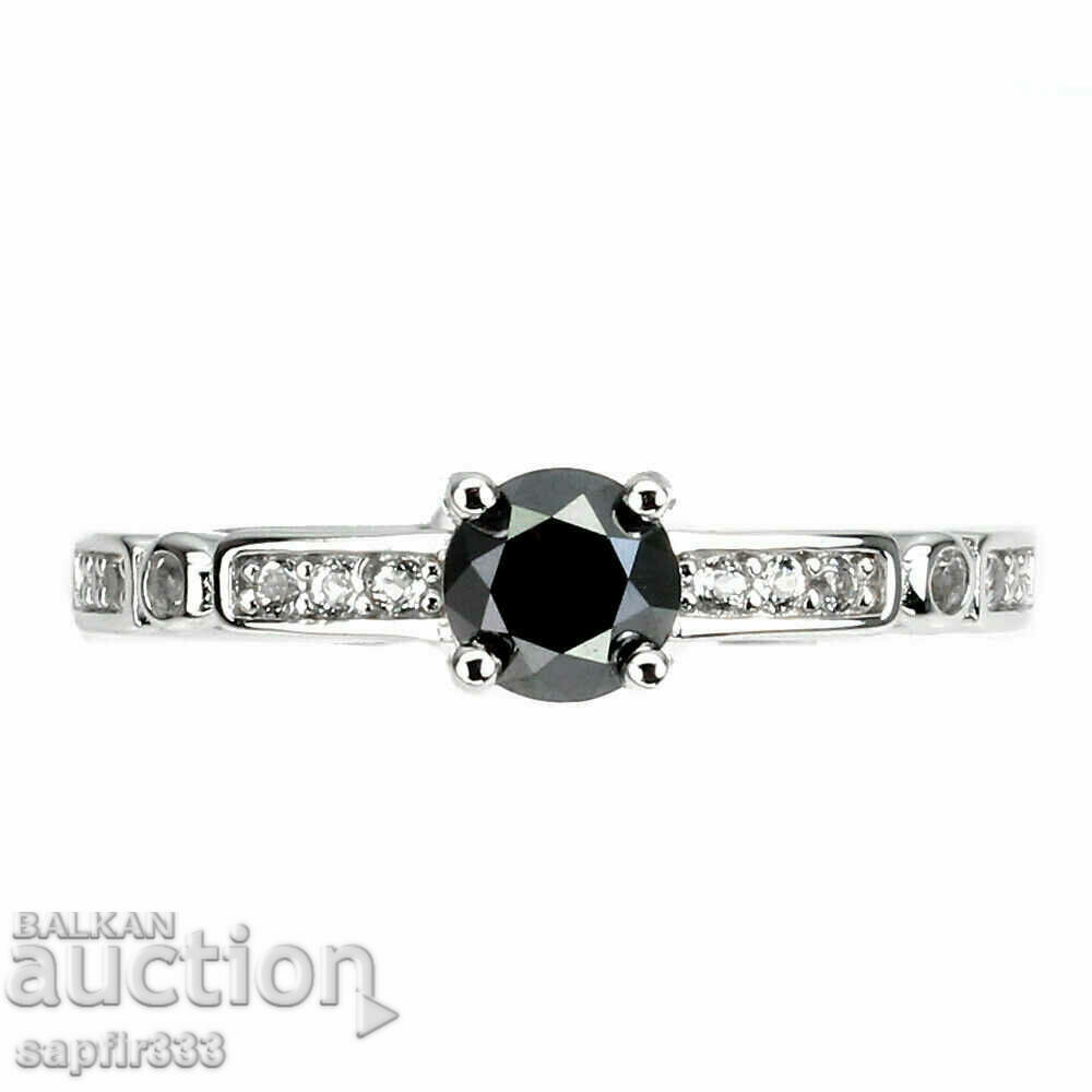BLACK DIAMOND 0.665 CARAT LUXURY DESIGNER RING