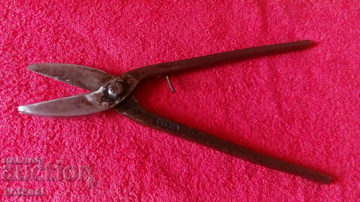 Old forged Bulgarian metal sheet metal scissors - 6 Old forged Bulgarian metal sheet metal scissors - 6