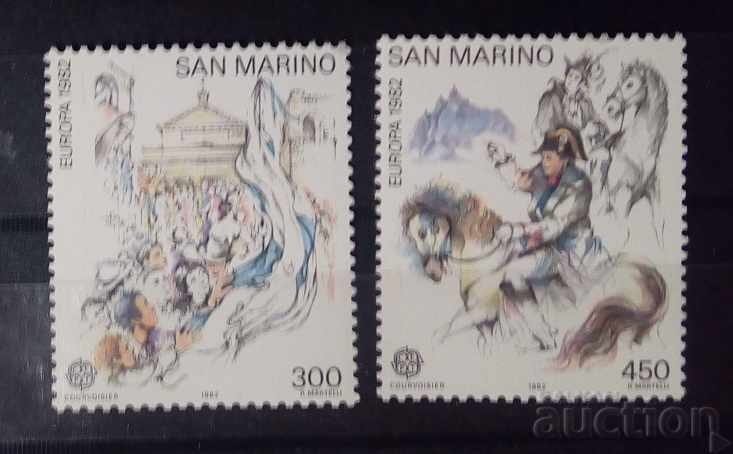 Σαν Μαρίνο 1982 Ευρώπη CEPT Horses MNH