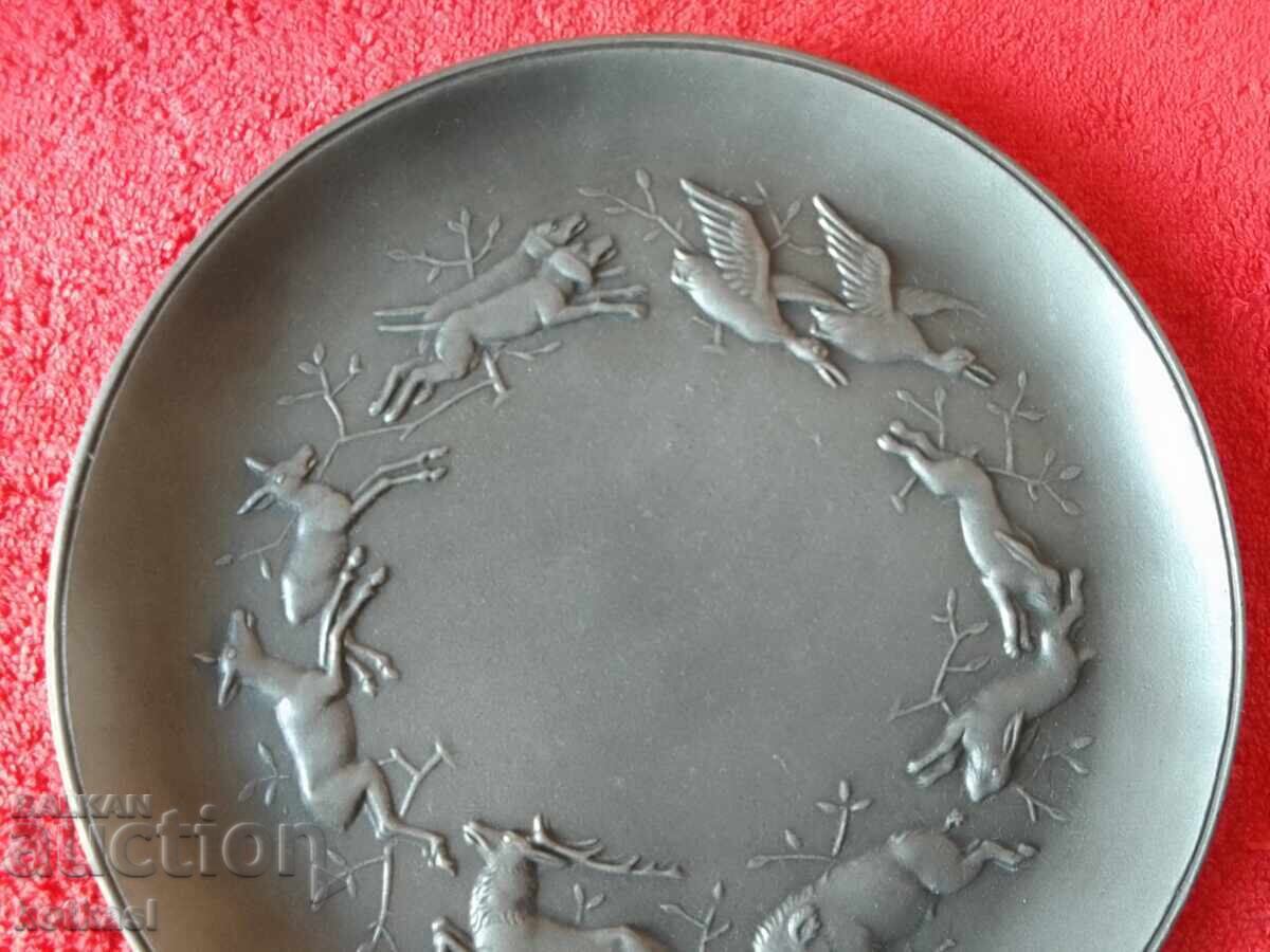 Auction  Old metal sign Hunting Game Boar Roe Dog markings