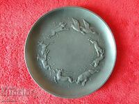 Old metal sign Hunting Game Boar Roe Dog markings