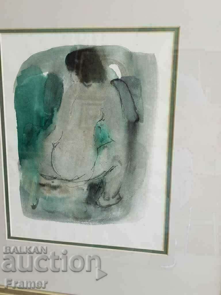 Доставка на Дечко Узунов 1899/1986 акварел Голо тяло сертификат ОРИГИНАЛ Доставка на Дечко Узунов 1899/1986 акварел Голо тяло сертификат ОРИГИНАЛ