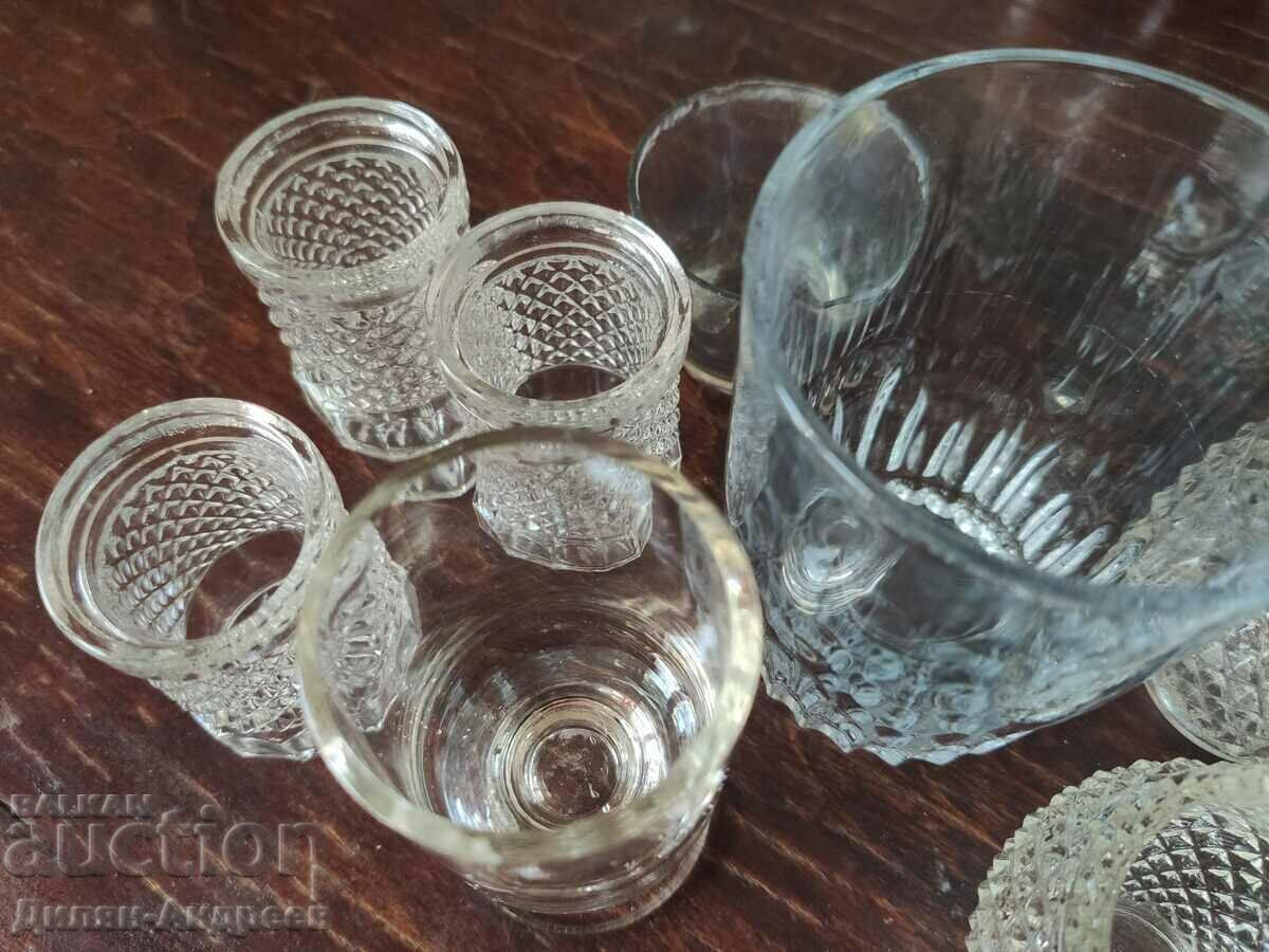 set of glass cups with price 9.00 BGN | € 4.60 set of glass cups with price 9.00 BGN | € 4.60