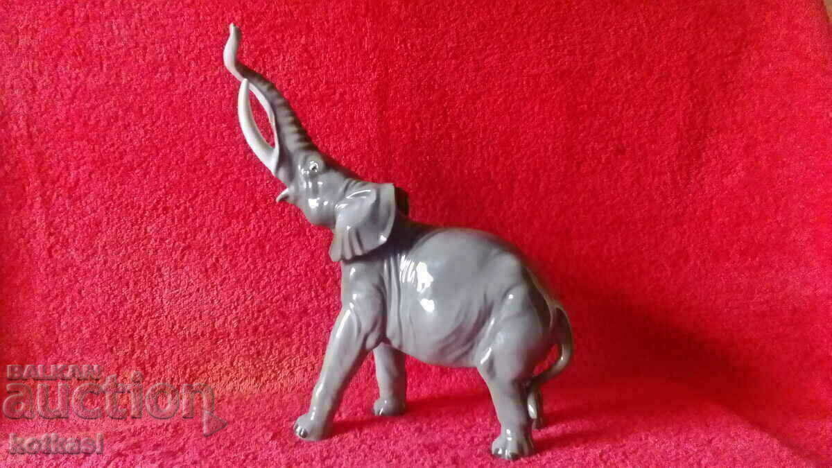 Old porcelain figure of an Elephant, origin Germany