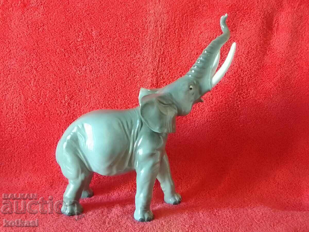 Old porcelain figure of an Elephant, origin Germany