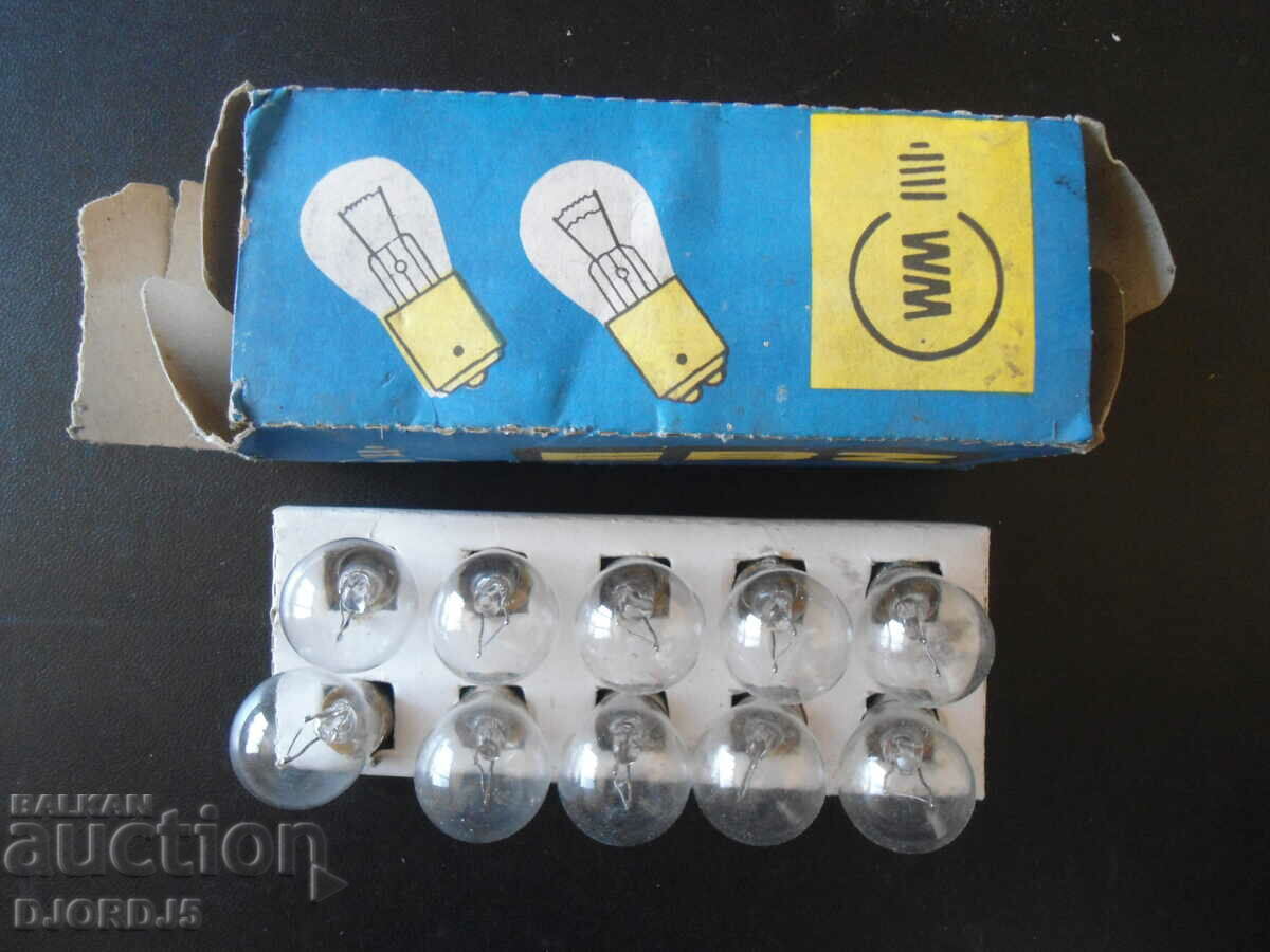 Old bulbs, EVZ 12V 15W, 10 pieces