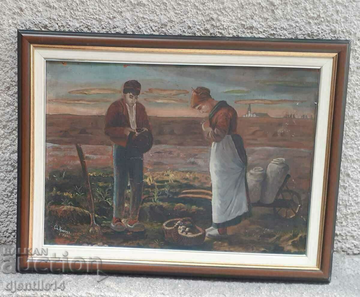 картина, масло на картон картина, масло на картон