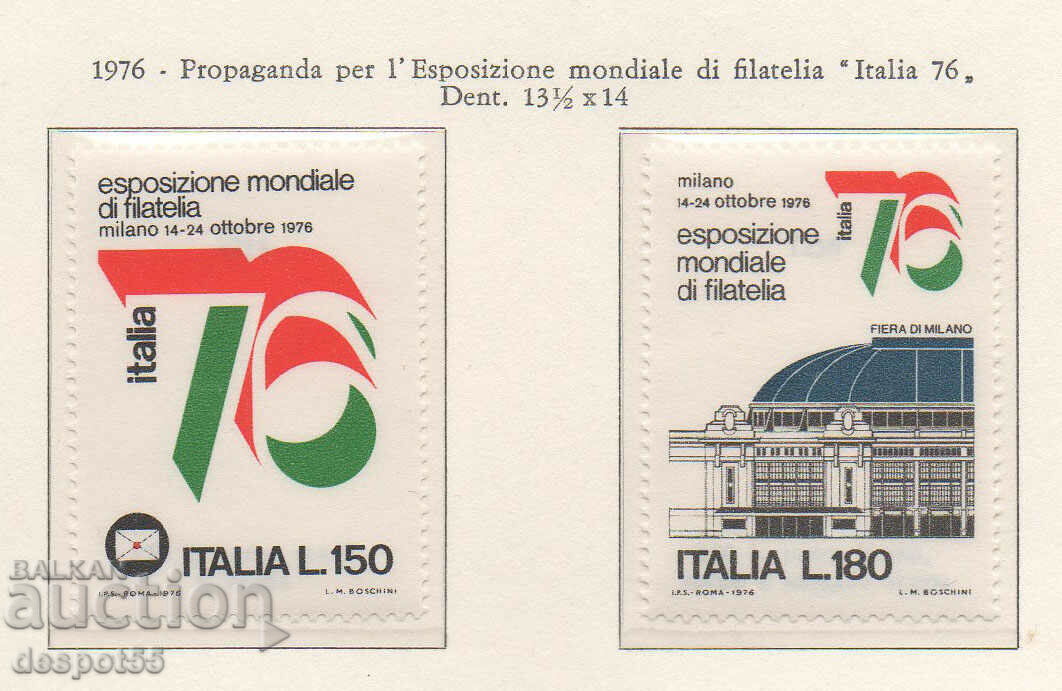 1976. Ιταλία. Διεθνής φιλοτελική έκθεση ITALIA, Μιλάνο.