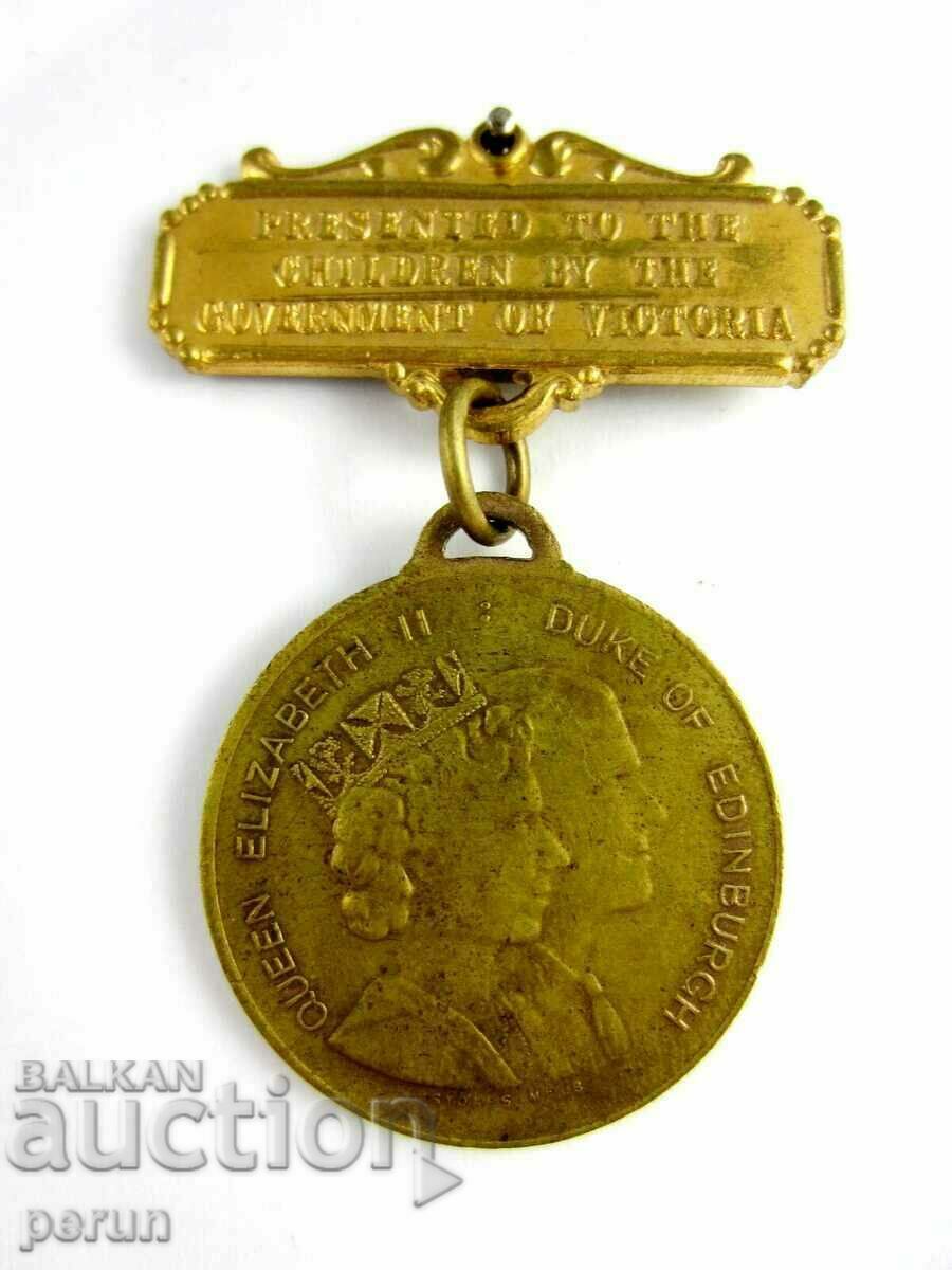 Рядък медал-Кралска визита кралица Елизабет II -1954г