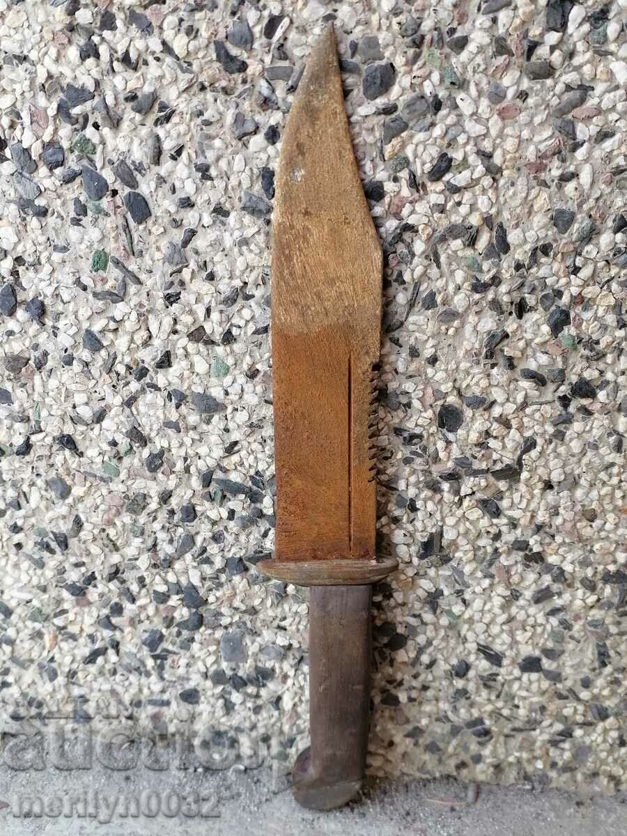 Old knife with a saw on the blade with price 63.00 BGN | € 32.21 Old knife with a saw on the blade with price 63.00 BGN | € 32.21