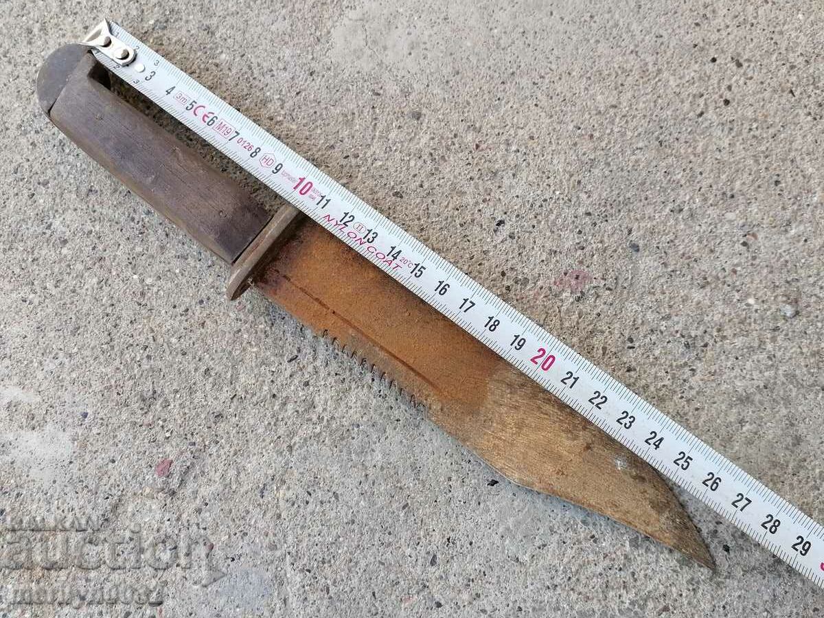 Auction Old knife with a saw on the blade Auction Old knife with a saw on the blade