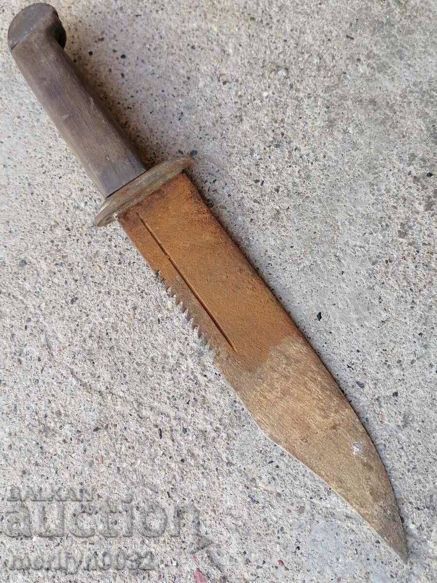 Old knife with a saw on the blade - 6 Old knife with a saw on the blade - 6