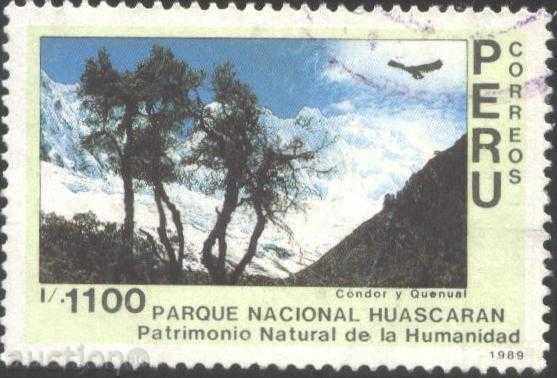Клеймована марка  Дървета Национален парк 1989 от Перу
