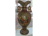 Large old Satsuma vase, hand painted, Satsuma gilt