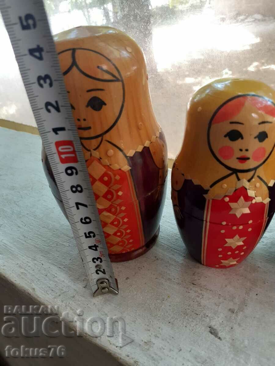 Παλιά ρώσικη κούκλα matryoshka με ένθετο 7 τεμαχίων - 6 Παλιά ρώσικη κούκλα matryoshka με ένθετο 7 τεμαχίων - 6