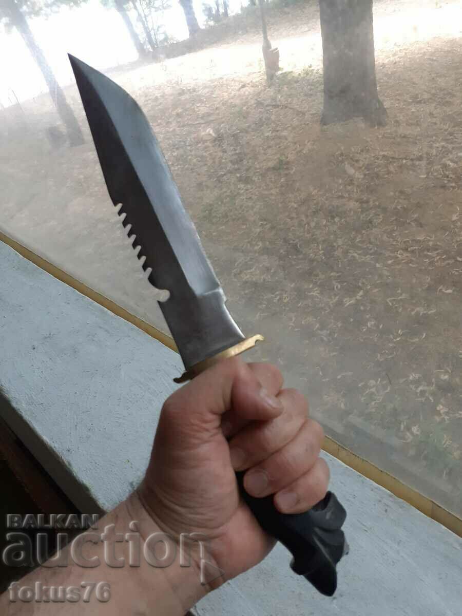 Large massive and strong hunting knife with horn handle - Unique - 6 Large massive and strong hunting knife with horn handle - Unique - 6