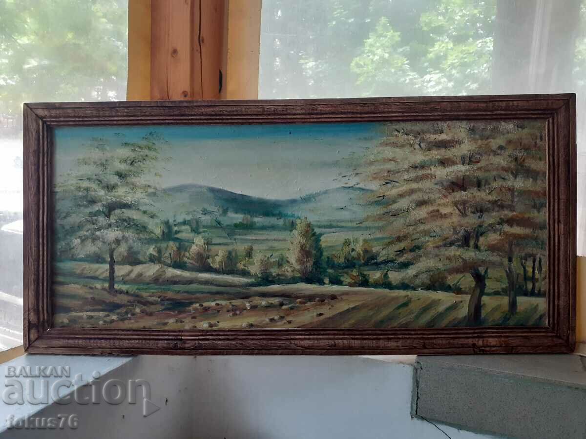 Large master painting oil canvas signature wooden frame with price 290.00 BGN | € 148.27 Large master painting oil canvas signature wooden frame with price 290.00 BGN | € 148.27