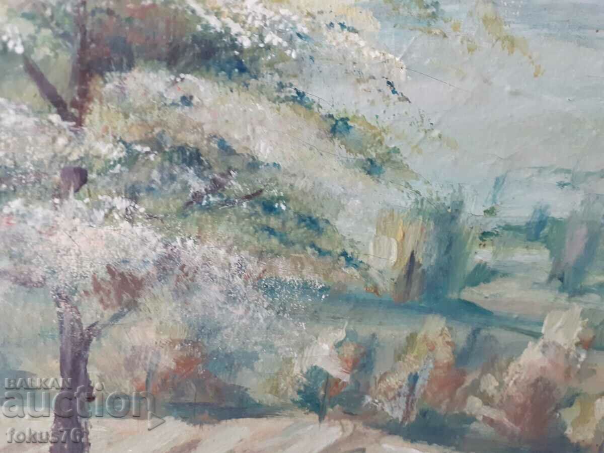 Auction Large master painting oil canvas signature wooden frame Auction Large master painting oil canvas signature wooden frame