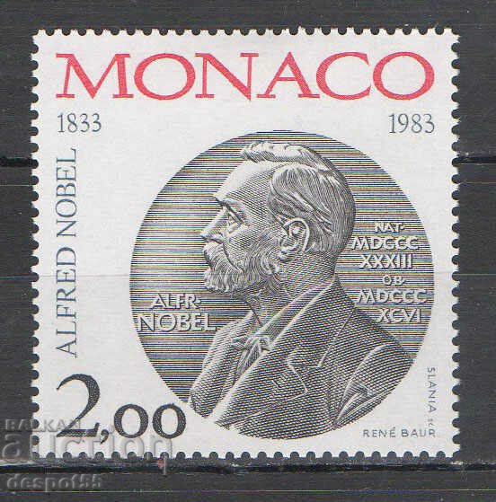 1983. Monaco. 150 de ani de la nașterea lui Alfred Nobel.