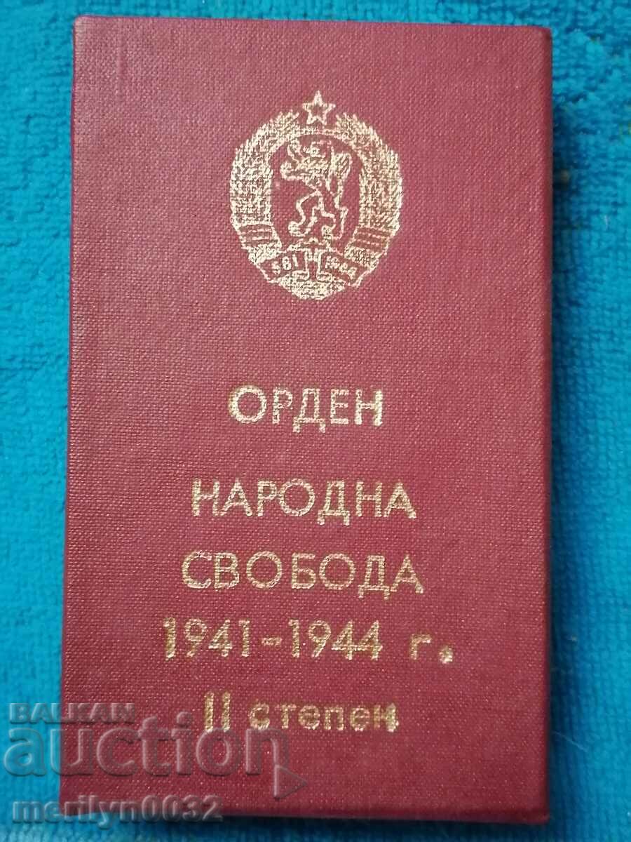 Delivery of Order of People's Freedom, 2nd degree Delivery of Order of People's Freedom, 2nd degree