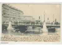 Παλιά καρτ ποστάλ - Γενεύη, γέφυρα Mont Blanc